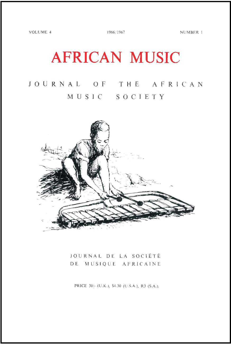 					View Vol. 4 No. 1 (1966): African Music: Journal of the African Music Society
				