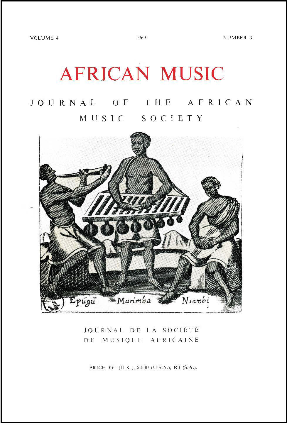                     View Vol. 4 No. 3 (1969): African Music: Journal of the African Music Society
                