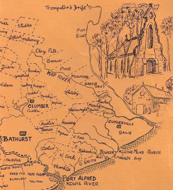 Map showing position of Hope Farm. (Endpaper, Stirk, Doris) Not to scale.