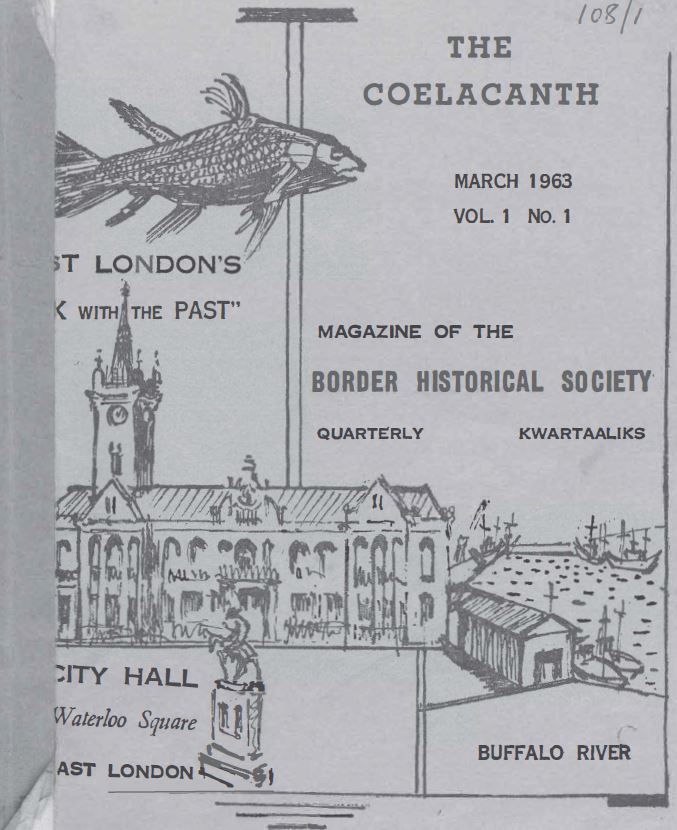 					View Vol. 1 No. 1 (1963): The Coelacanth : the Journal of the Border Historical Society
				