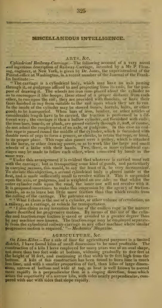 Image of the first page of the article titled Miscellaneous Intelligence