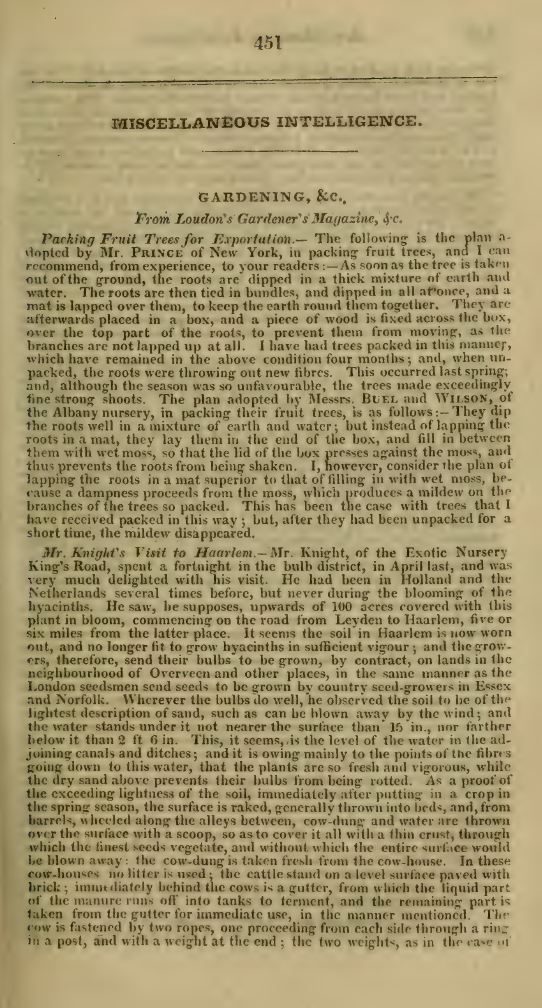 Image of the first page of the article titled Miscellaneous Intelligence