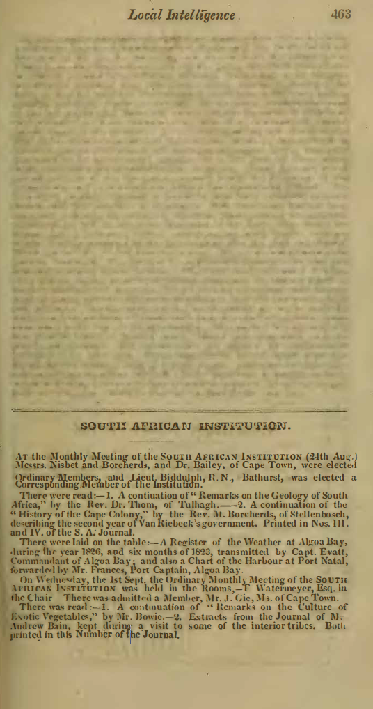 Image of article titled South African Institution