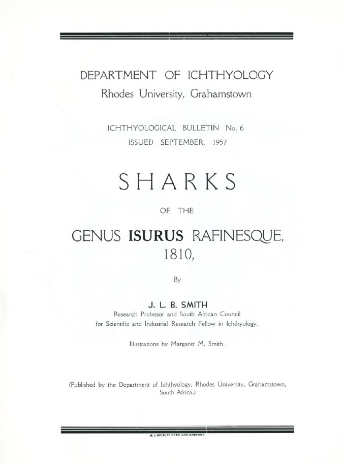 Cover page of the Ichthyological Bulletin Number 6 (1957)
